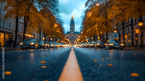 night traffic in the city