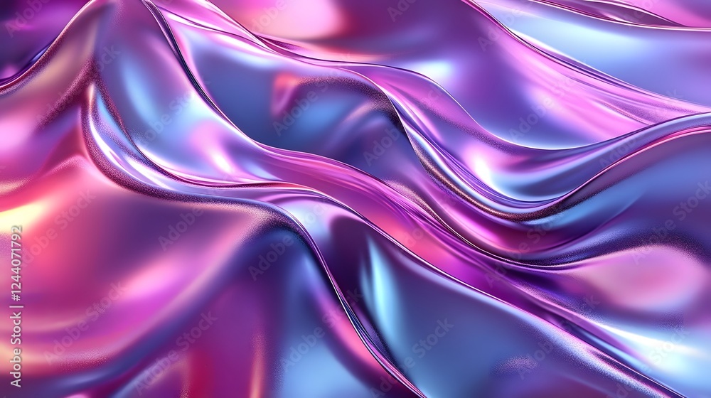 Obraz premium Mesmerizing abstract background showcasing fluid dynamics in a captivating display of vibrant iridescent colors that seemingly flow and swirl in an ever changing mesmerizing pattern