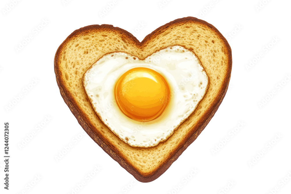heart shaped toast with egg Transparent PNG heart shaped toast with egg Transparent PNG