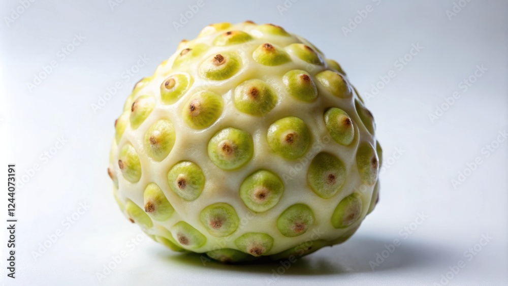 Close-up of an Exotic Fruit with Numerous Protuberances on a Neutral Background Close-up of an Exotic Fruit with Numerous Protuberances on a Neutral Background