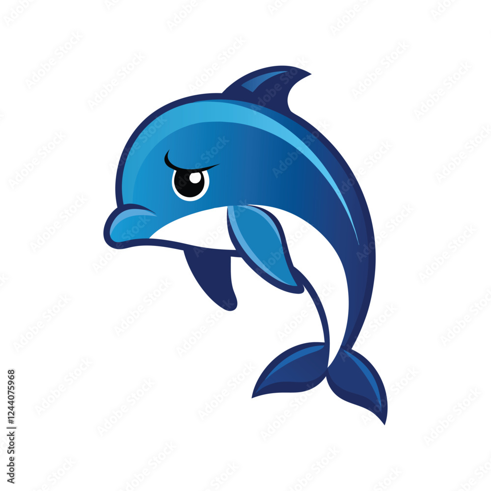 Obraz premium dolphin isolated on a white background