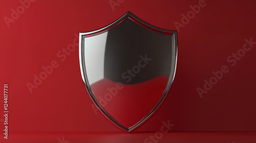 Free Download Shield. Abstract vector 3d shield isolated on blue. Data protection, business security, system safety, web secure concept. Antivirus screen, insurance guarantee, network firewall symbol - GFXLoad