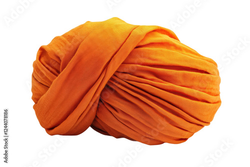 Demonstrating traditional turban wrapping at indian heritage event isolated on transparent background