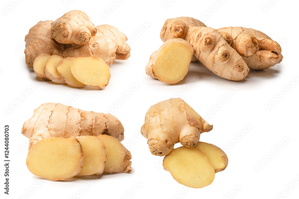 Ginger root isolated on white background. Ginger root isolated on white background.