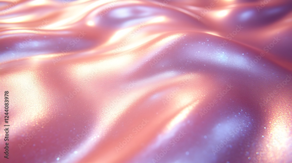 Abstract Pink Shimmering Wavy Textile Surface Abstract Pink Shimmering Wavy Textile Surface