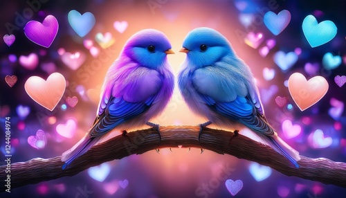 birds on a branch Love Birds
