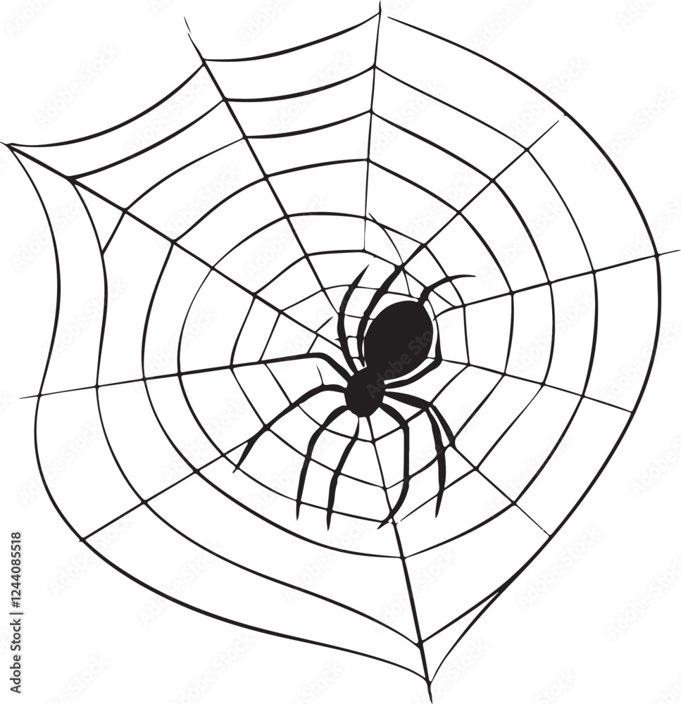 Obraz premium spider web silhouette vector designs