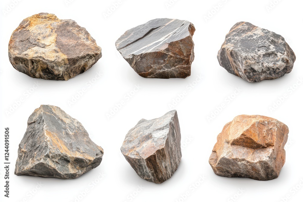 Set of rock isolated on white background Set of rock isolated on white background
