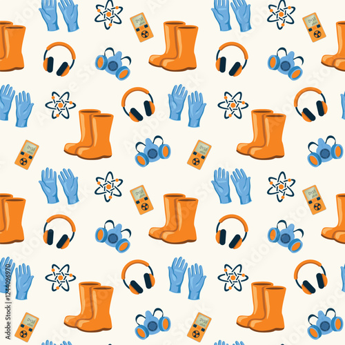 Seamless pattern of personal protective equipment