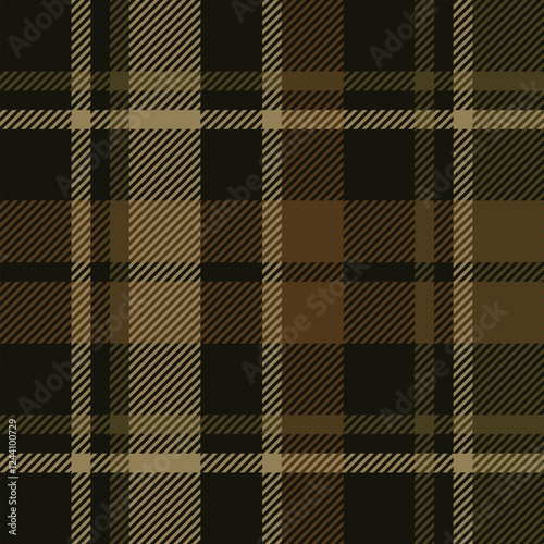 Tartan plaid check seamless pattern. Twill Weave texture. Geometric square fabric print.