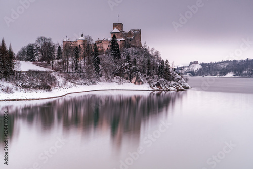 Pieniny , góry, zima, śnieg, Karpaty, mgły, Tatry, Dunajec