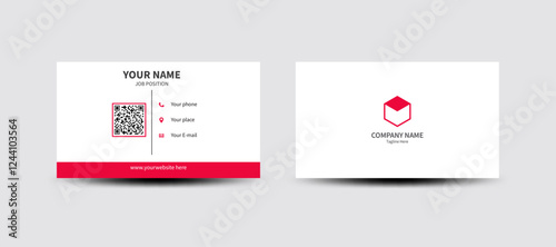 Abstract simple creative modern and clean professional business card template design with texture and pattern, elegant corporate visiting card, name card, corporate business card design with mockup 