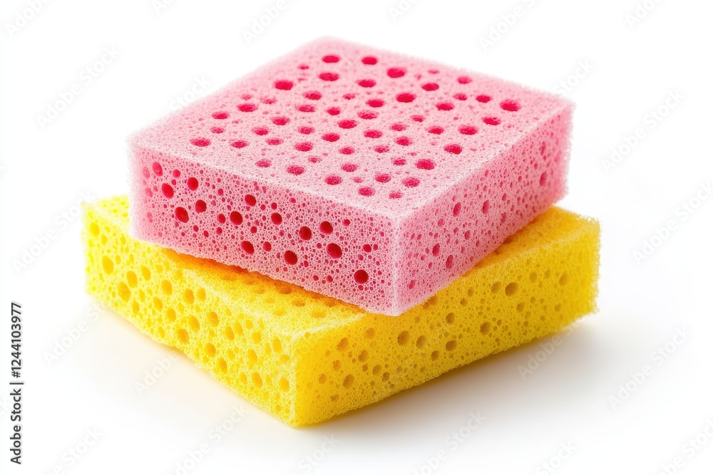 Sponge for cleaning isolated on white background