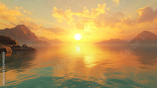 sunset over the sea