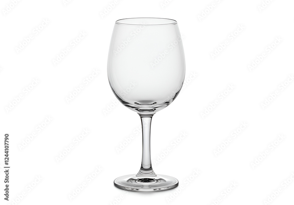 Glass Transparent Object Isolated on a Clean White Background, Minimalist and Elegant Design
