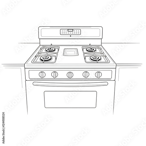 white kitchen stove