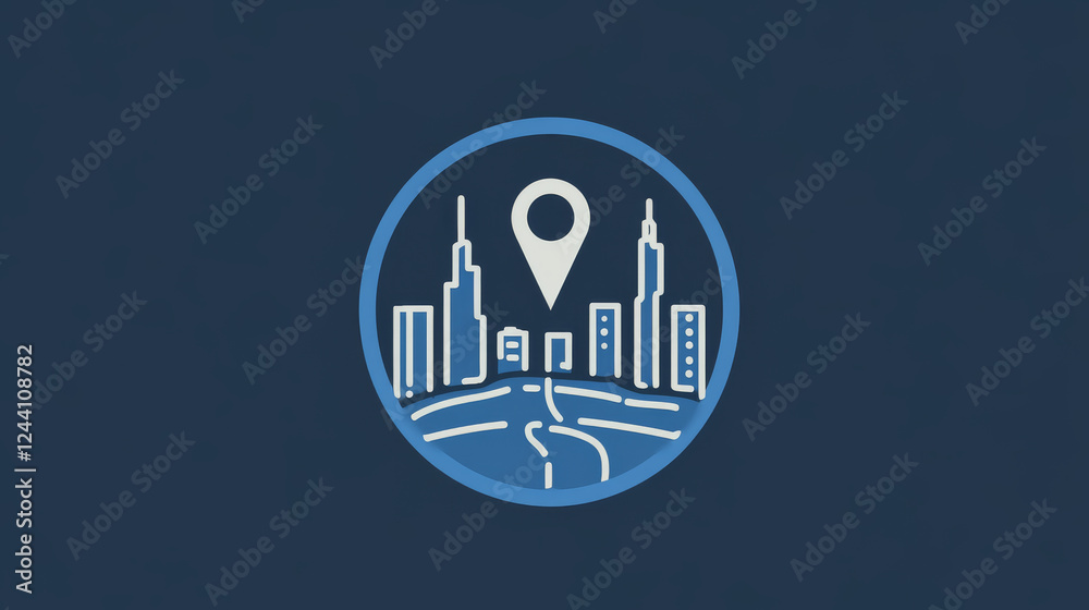 GPS. Abstract vector two pin icon on blue city map with white line connection. Transportation delivery, map location, transport logistic, tourism navigate, route path concept. GPS point navigation GPS. Abstract vector two pin icon on blue city map with white line connection. Transportation delivery, map location, transport logistic, tourism navigate, route path concept. GPS point navigation