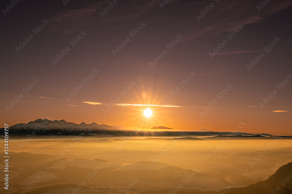 Pieniny , góry, zima, śnieg, Karpaty, mgły, Tatry