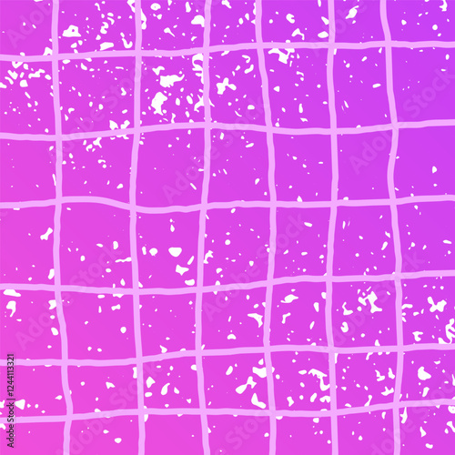 purple gradient yellow grid check vector pattern set. 