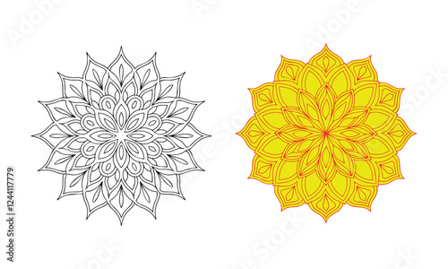 Flower Mandalas are a beautiful fusion of nature-inspired patterns and detailed mandala art. Whether hand-drawn or digitally designed, these floral mandalas bring elegance, creativity, and a calming e