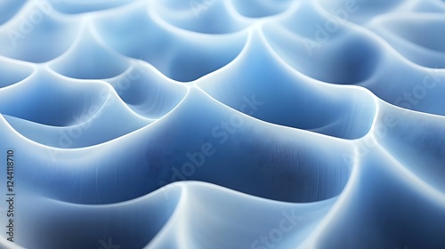 Abstract Blue Wavy Surface Texture Design
