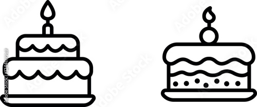  Elegant and Delicious Cake Icon for Bakery, Desserts, and Celebrations