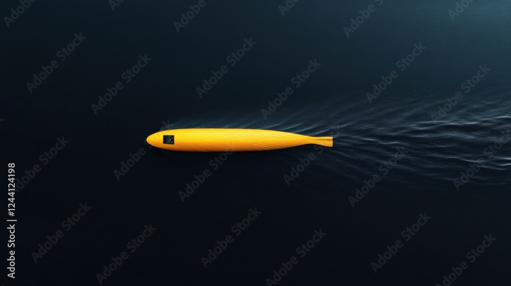 Fototapeta premium Illustration that represents the concept of Autonomous Underwater Vehicles
