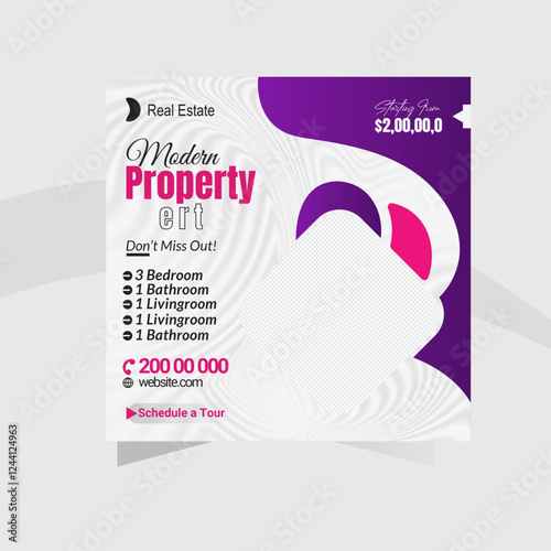 minimal Real Estate Social Media Post Design Editable Templates for Property Promotion & Sales