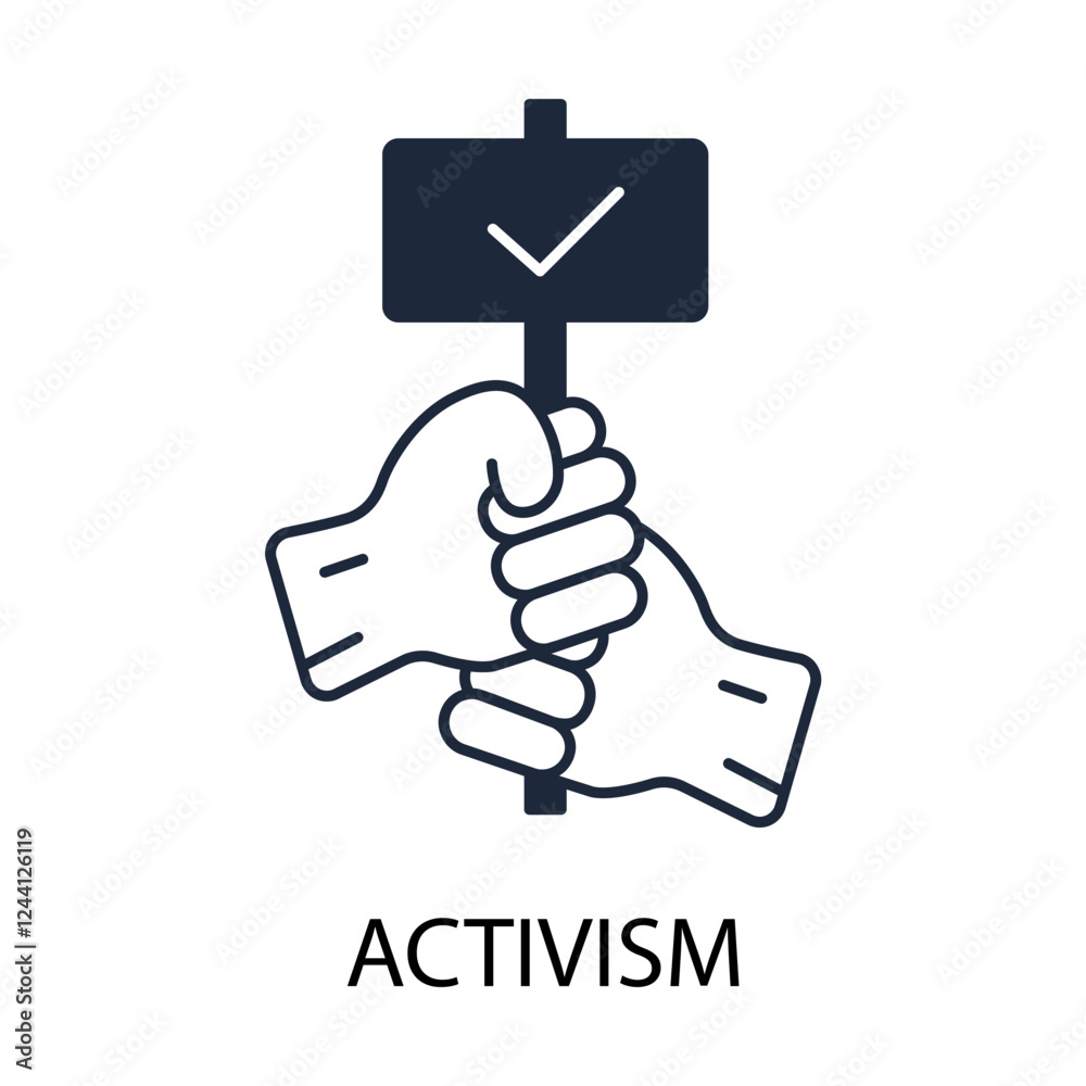 activism social icon. vector.Editable stroke.linear style sign for use web design,logo.Symbol illustration. activism social icon. vector.Editable stroke.linear style sign for use web design,logo.Symbol illustration.