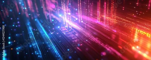 Wallpaper Mural Dynamic light displays digital realm abstract art vibrant colors close-up futuristic concepts Torontodigital.ca