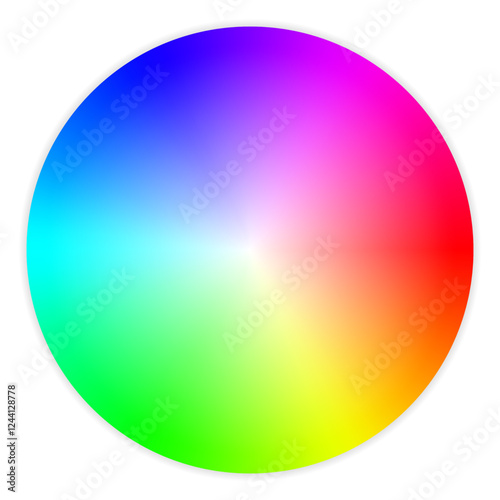 Color wheel. Color spectrum. Color palette. Color picker. Vector illustration