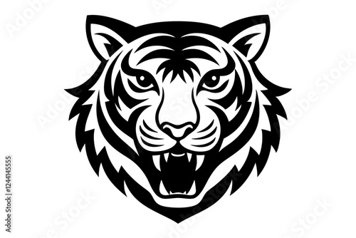 Wallpaper Mural tiger head vector silhouette vector illustration, tiger head logo  Torontodigital.ca