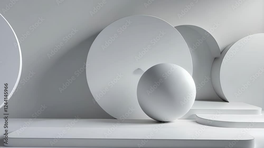 White room with a white wall and white furniture. There are two white balls in the room, one on the left side and the other on the right side. The room has a minimalist and clean design White room with a white wall and white furniture. There are two white balls in the room, one on the left side and the other on the right side. The room has a minimalist and clean design