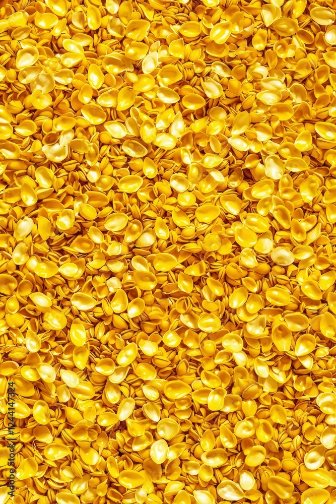 Golden Yellow Shells Forming A Textured Background Golden Yellow Shells Forming A Textured Background