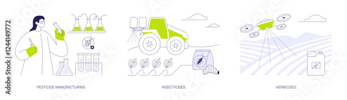 Harvest protection abstract concept vector illustrations.