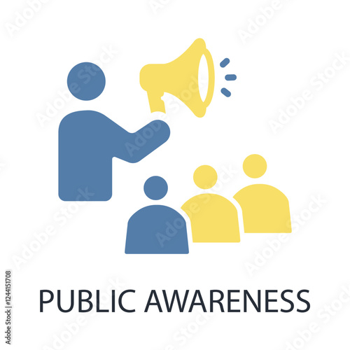 public awareness icon. vector.Editable stroke.linear style sign for use web design,logo.Symbol illustration.