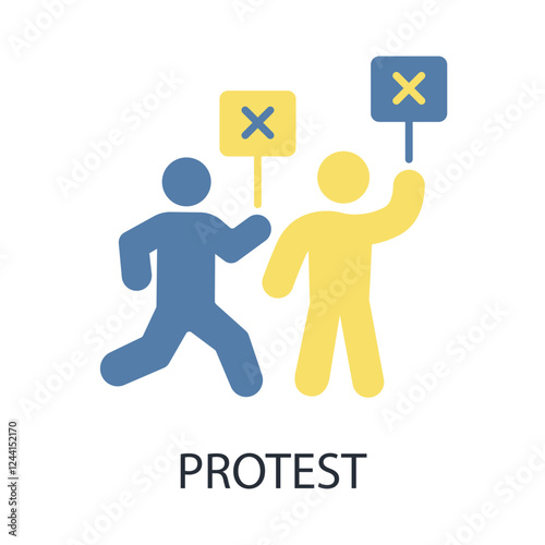 protest icon. vector.Editable stroke.linear style sign for use web design,logo.Symbol illustration.