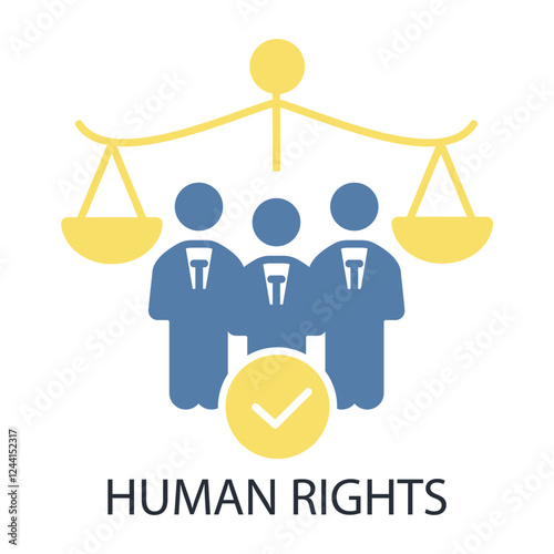 Human Rights icon. vector.Editable stroke.linear style sign for use web design,logo.Symbol illustration.