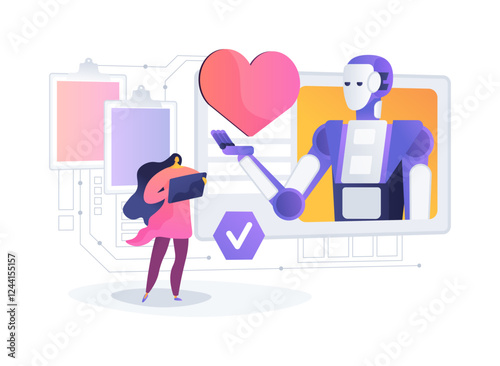 AI-Optimized Grant Application Review abstract concept vector illustration.