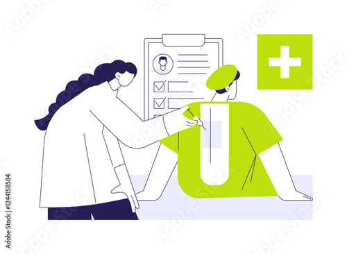 Regional anesthesia abstract concept vector illustration.