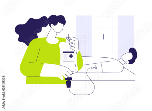 IV sedation abstract concept vector illustration.