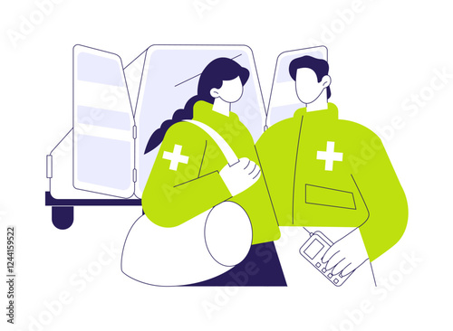 Paramedic abstract concept vector illustration.