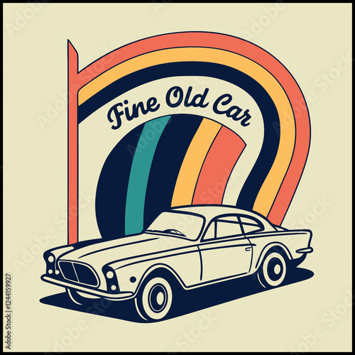 Fine Old Car - Classic Vintage Automobile T-Shirt Design
