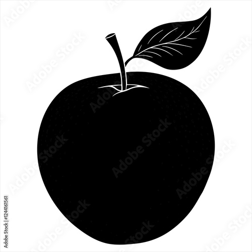 Vector silhouette of a delicious fruit