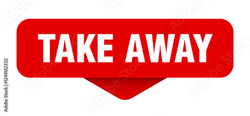take away sticker. take away sign on transparent background