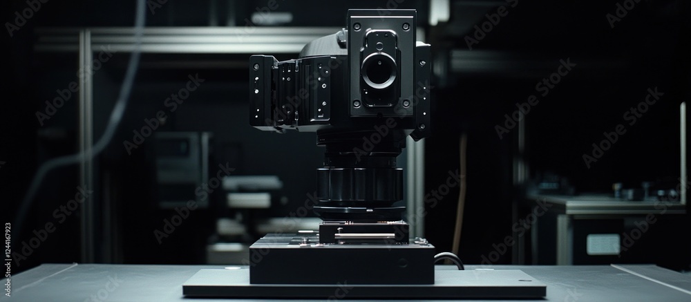 Fototapeta premium Precision Camera in Dark Lab