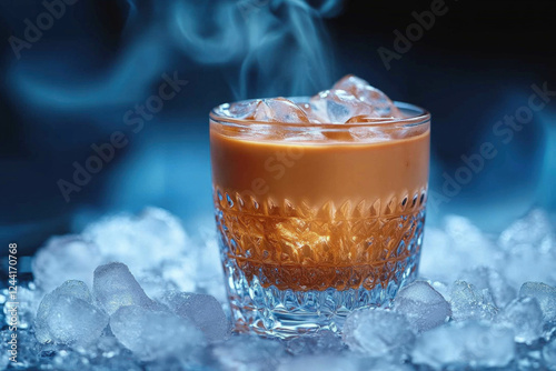 Coffee With Ice Cubes