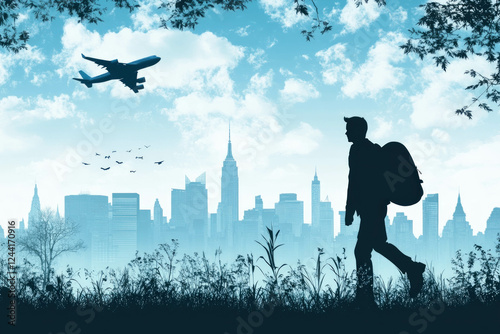 Corporate Travel Text Illus...