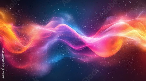 Cosmic Waves of Vibrant Color and Light