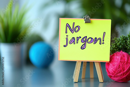 No Jargon! Text Written On A Paper